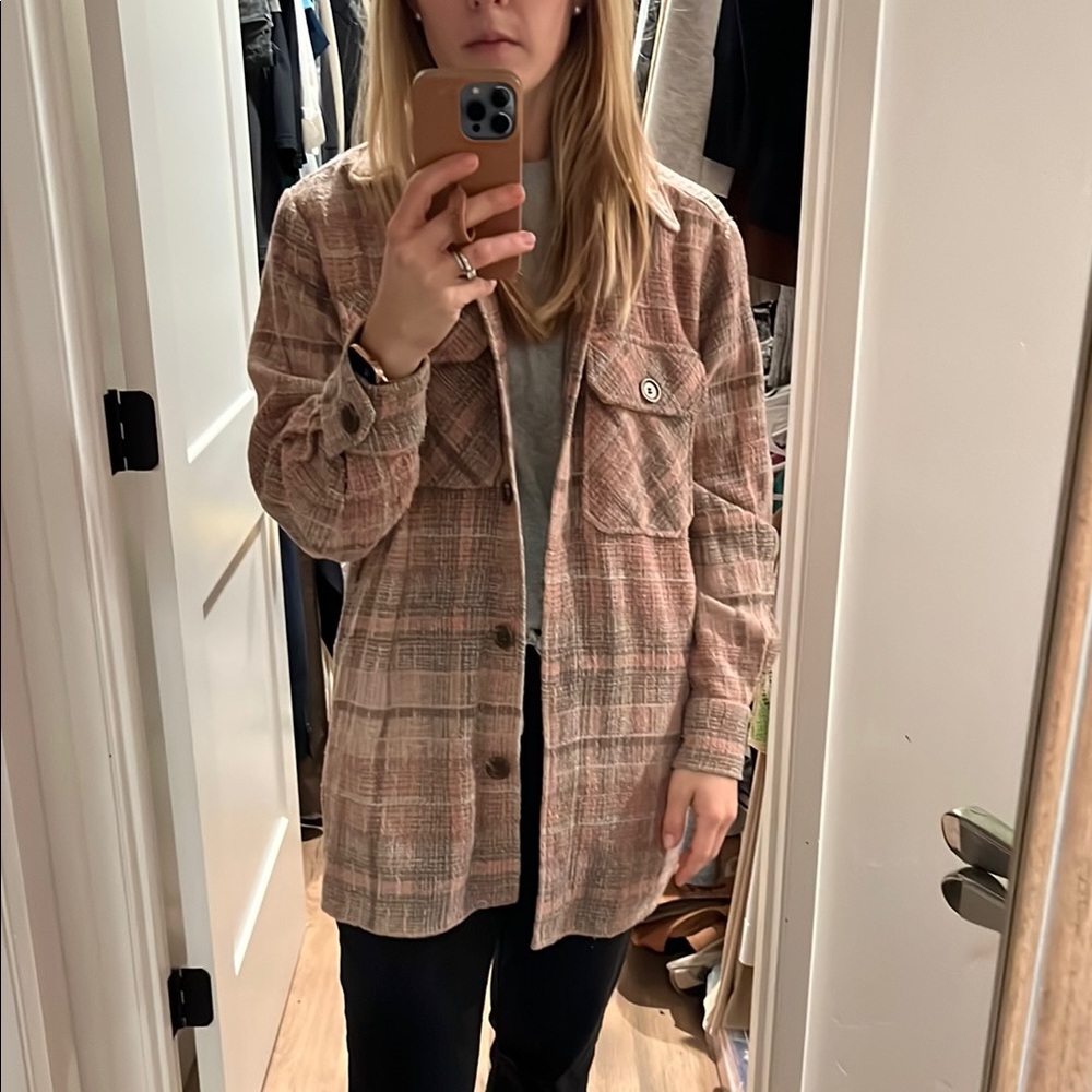 BB Dakota Pink Utility Shacket